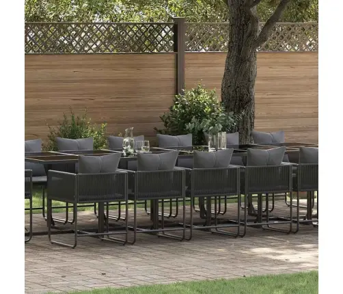 Sodo Valgomojo Komplektas 17 Pcs Juoda Plienas