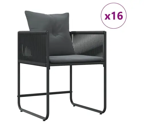 Sodo Valgomojo Komplektas 17 Pcs Juoda Plienas