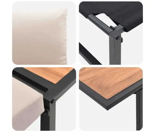 Sodo Valgomojo Komplektas 3 Pcs Taupe Plienas