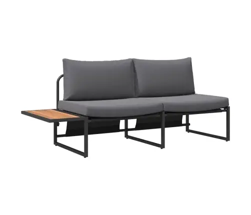 3 Daļu Dārza Dīvānu Komplekts Ar Antracīta Spilveniem Vidaxl