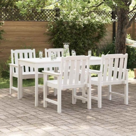 Dārza Ēdamkrēsls 4 Pcs Balts 65.5 X 55.5 X 88Cm Plastmasa Vidaxl