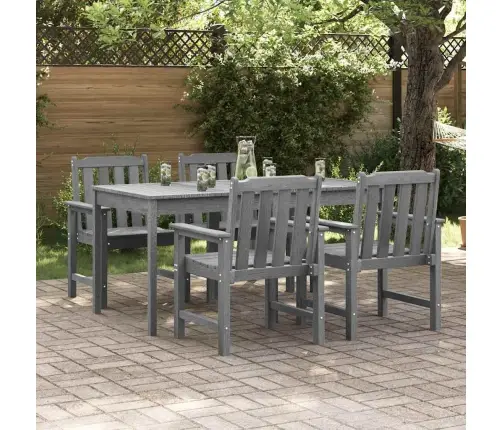 Dārza Dinning Krēsli 4 Gab Gaiši Pelēki 65.5X55.5X88 Cm Hdpe Vidaxl