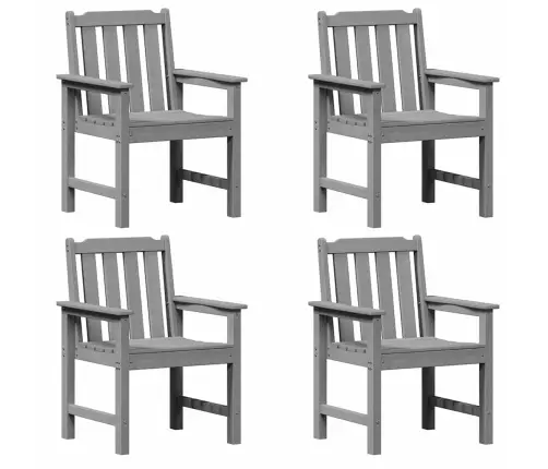 Dārza Dinning Krēsli 4 Gab Gaiši Pelēki 65.5X55.5X88 Cm Hdpe Vidaxl