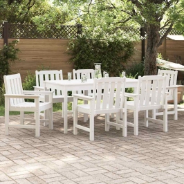 Dārza Ēdamkrēsls 6 Pcs Balts 65.5 X 55.5 X 88Cm Plastmasa Vidaxl