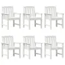 Sodo Valgomoji Kėdė 6 Pcs Balta 65.5 X 55.5 X 88Cm Plastmasė