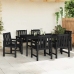 Dārza Viršanas Krēsli 6 Gabali Melns 65.5X55.5X88 Cm Hdpe Vidaxl