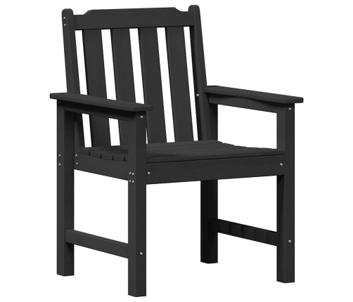 Dārza Viršanas Krēsli 6 Gabali Melns 65.5X55.5X88 Cm Hdpe Vidaxl