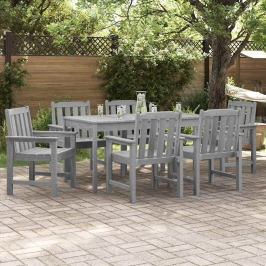 Dārza Ēdamkrēsls 6 Pcs Gaiši Pelēks 65.5 X 55.5 X 88Cm Vidaxl