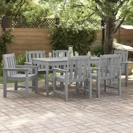 Dārza Ēdamkrēsls 6 Pcs Gaiši Pelēks 65.5 X 55.5 X 88Cm Vidaxl