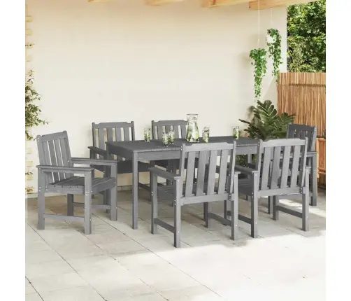Dārza Ēdamgalda Krēsli 6 Gab Gaiši Pelēki 65.5X55.5X88 Cm Hdpe Vidaxl