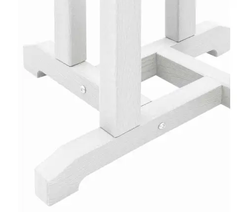 3 Gab. Dārza Bāra Komplekts Balts Hdpe Vidaxl