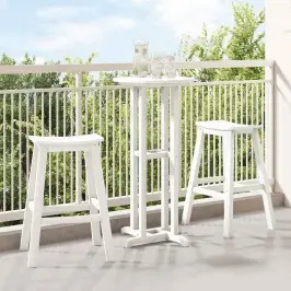 Dārza Bāra Komplekts 3 Pcs Balts Hdpe Vidaxl