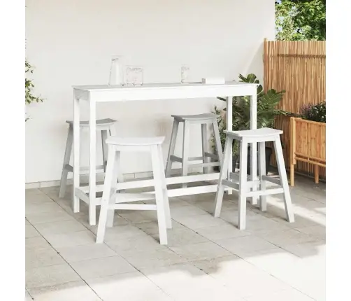 Bāra Krēsli 6 Gab. Balts Hdpe Vidaxl