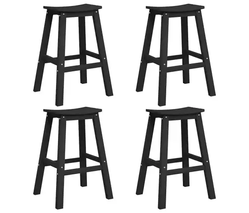 Aia Baarikomplekt 4 Pcs Must Hdpe