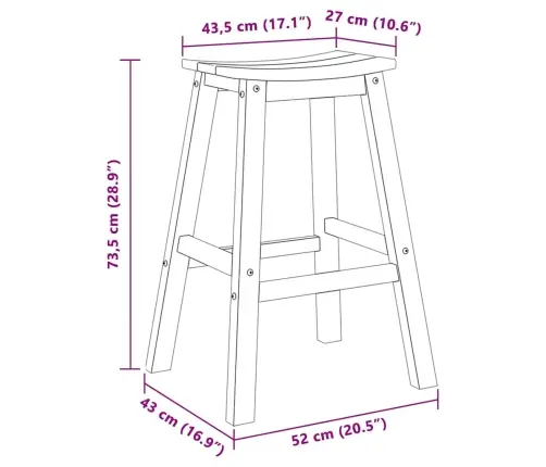 Aia Baarikomplekt 4 Pcs Must Hdpe