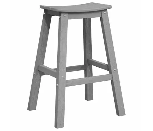 Bāra Krēsli 6 Gabali Gaiši Pelēks Hdpe Vidaxl