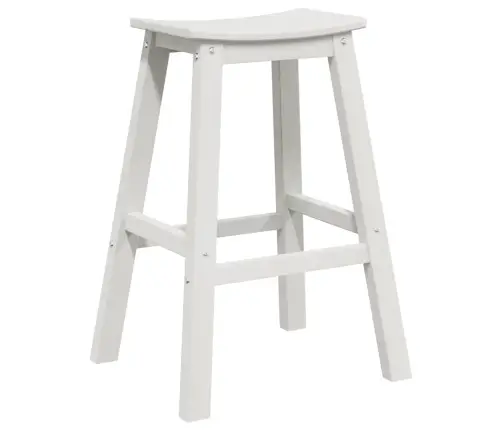 Bāra Krēsli 9 Gab. Balts Hdpe Vidaxl