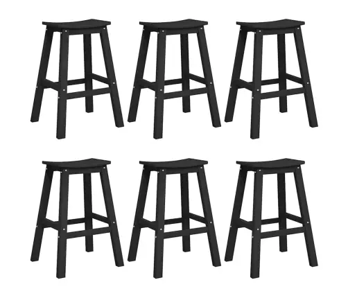 Bāra Krēsli 9 Gabali Melns Hdpe Vidaxl