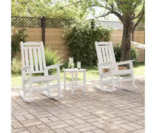 Dārza Šūpuļkrēsli 2 Gab Balts 70X92X107.5 Cm Hdpe Vidaxl