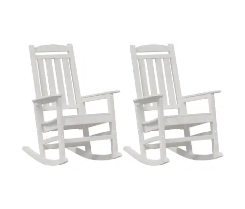 Dārza Šūpuļkrēsli 2 Gab Balts 70X92X107.5 Cm Hdpe Vidaxl