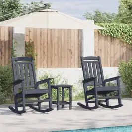 Dārza Šūpuļkrēsls 2 Pcs Tumši Zils 70 X 92 X 108Cm Plastmasa Vidaxl