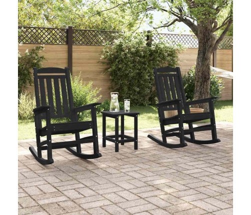 Dārza Šūpuļkrēsli 2 Gabali Melns 70X92X107.5 Cm Hdpe Vidaxl
