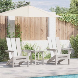 Dārza Atpūtas Mēbeles 2 Pcs Balts 74.5 X 80.5 X 90Cm Plastmasa Vidaxl