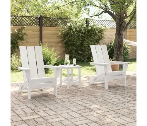 Salokāmie Adirondack Krēsli 2 Gab. Balts 74.5X80.5X90 Cm Hdpe Vidaxl