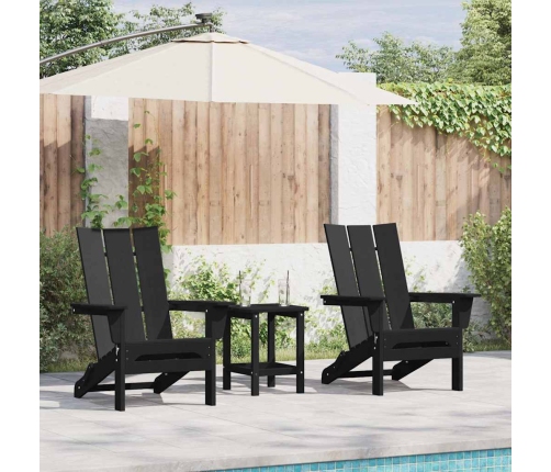Sodo Poilsio Baldai 2 Pcs Juoda 74.5 X 80.5 X 90Cm Plastmasė