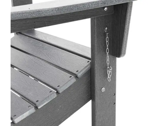 Salokāmie Adirondack Krēsli 2 Gabali Gaiši Pelēks 74.5X80.5X90 Cm Hdpe Vidaxl