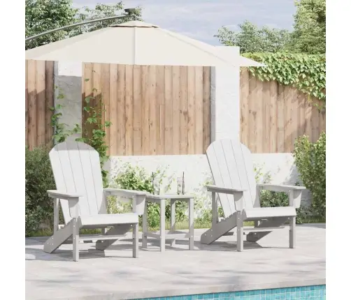 Adirondack Krēsli 2 Gab. Balti 74X82X90 Cm Hdpe Vidaxl