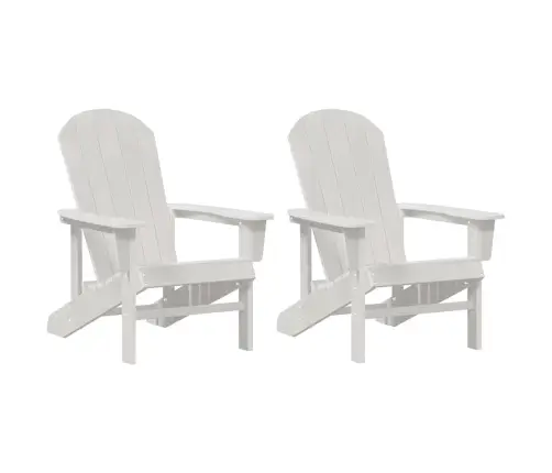 Adirondack Krēsli 2 Gab. Balti 74X82X90 Cm Hdpe Vidaxl