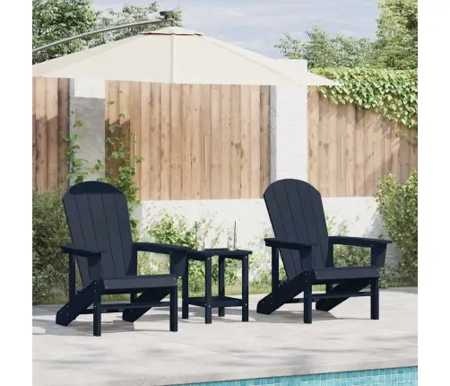 Adirondack Krēsli 2 Gab. Tumši Zils 74X82X90 Cm Hdpe Vidaxl