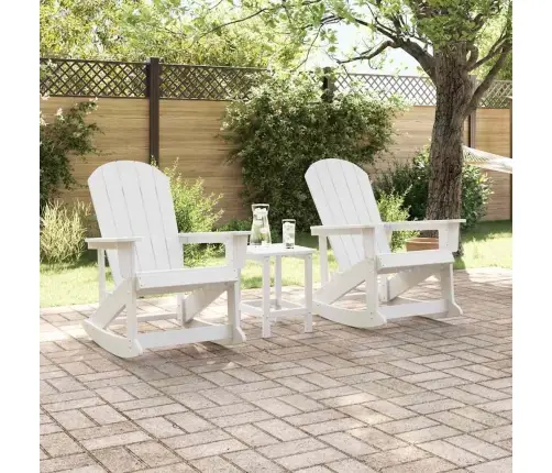 Adirondack Šūpuļkrēsli 2 Pcs Balts 73.5 X 92 X 90 Cm Hdpe Vidaxl