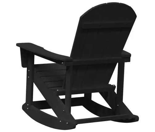 Adirondack Šūpuļkrēsli 2 Pcs Melna 73.5 X 92 X 90 Cm Hdpe Vidaxl