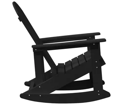 Adirondack Šūpuļkrēsli 2 Pcs Melna 73.5 X 92 X 90 Cm Hdpe Vidaxl