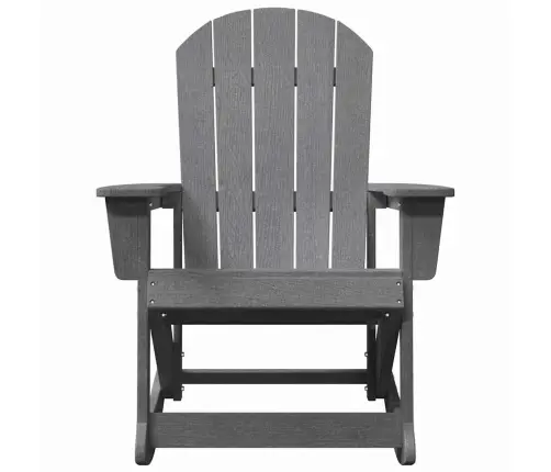 Adirondack Sūpynės Kėdės 2 Pcs Šviesiai Pilka Hdpe