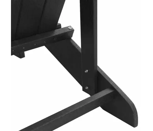 Adirondack Krēsli Ar Kāju Balstiem 2 Gab Melni Hdpe Vidaxl