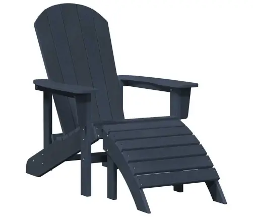 3 Daļu Dārza Atpūtas Komplekts Tumši Zilā Hdpe Vidaxl