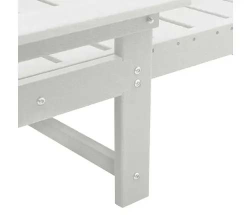 Sauļošanās Krēsli 2 Gab. Balts 162X53X98.5 Cm Hdpe Vidaxl