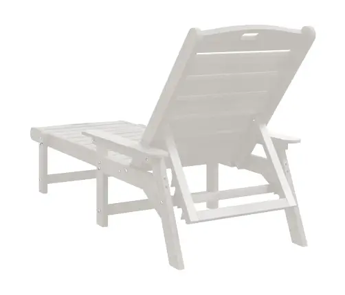 Sauļošanās Krēsli 2 Gab. Balts 162X53X98.5 Cm Hdpe Vidaxl