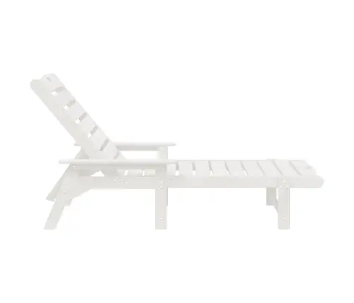 Sauļošanās Krēsli 2 Gab. Balts 162X53X98.5 Cm Hdpe Vidaxl