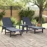 Sauļošanas Gultas 2 Gab Tumši Zila 162X53X98.5 Cm Hdpe Vidaxl