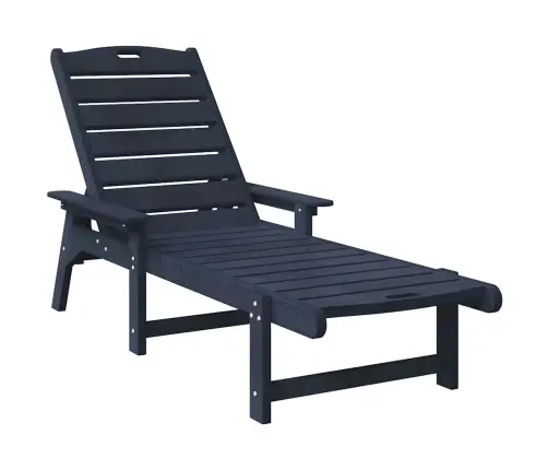 Sauļošanas Gultas 2 Gab Tumši Zila 162X53X98.5 Cm Hdpe Vidaxl
