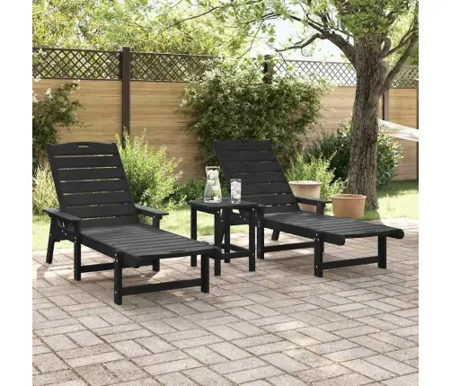 Aia Lõõgastusmööbel 2 Pcs Must 53 X 195.5 X 30 Cm Polyethylene Aia Lõõgastusmööbel 2 Pcs Must 53 X 195.5 X 30 Cm Polyethylene