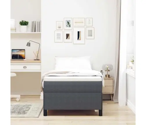 Kiemas Lova Tamsiai Pilka 80 X 200 Cm Aksomas