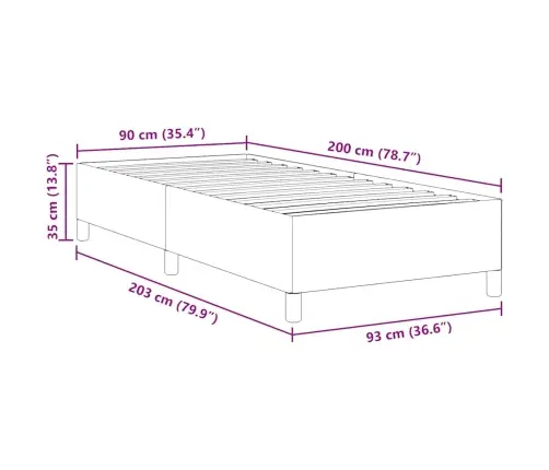 Lovos Rėmas Pilkai Žalia 90 X 200 Cm Kordūrinė Medžiaga