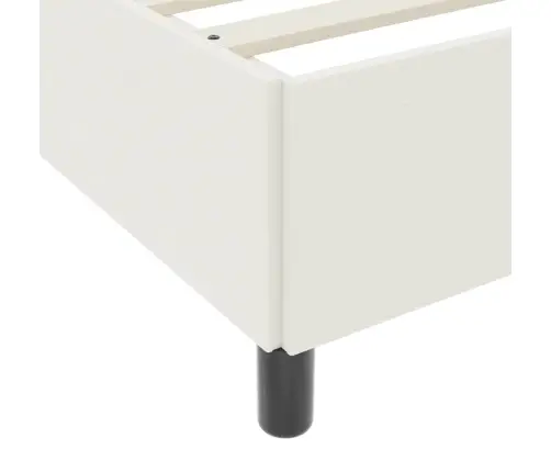 Gultas Rāmis Krēmkrāsas 100X200 Cm Korduroja Audums Vidaxl