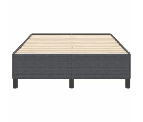 Gultas Rāmis Tumši Pelēks 120X190 Cm Corduroy Audums Vidaxl