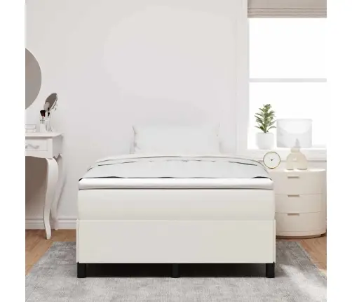 Gultas Rāmis Krēmkrāsa 120 X 190 Cm Korduroja Audums Vidaxl